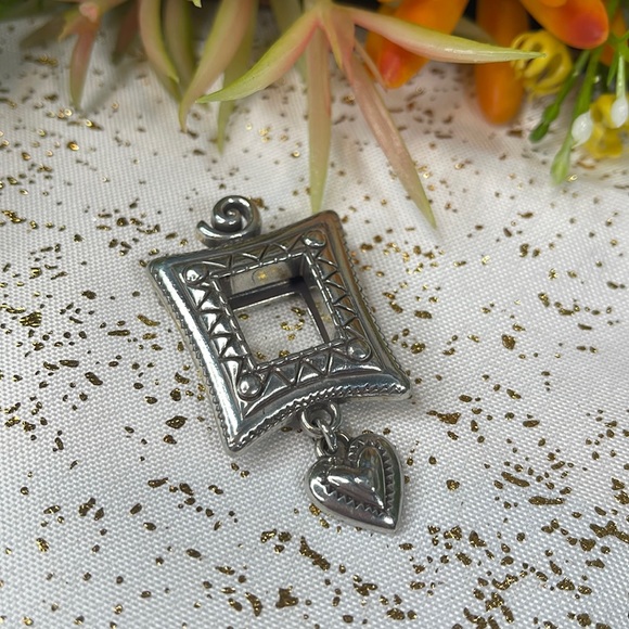 Brighton collectibles silver brooch pin photo frame rare - Picture 3 of 5